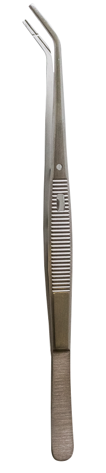 Пинцет гладкий с защелкой  Dental tweezers/ 15,5 cm