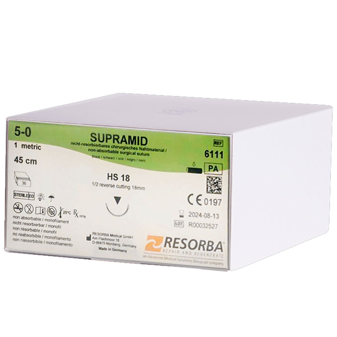 Супрамид HS 18 1.5 ЕР 4-0 USP 0.45 m. 3. 36шт. 6112