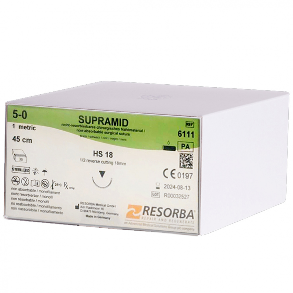 Супрамид HS 18 1 ЕР 5-0 USP 0.45 m. 3. 36шт. 6111