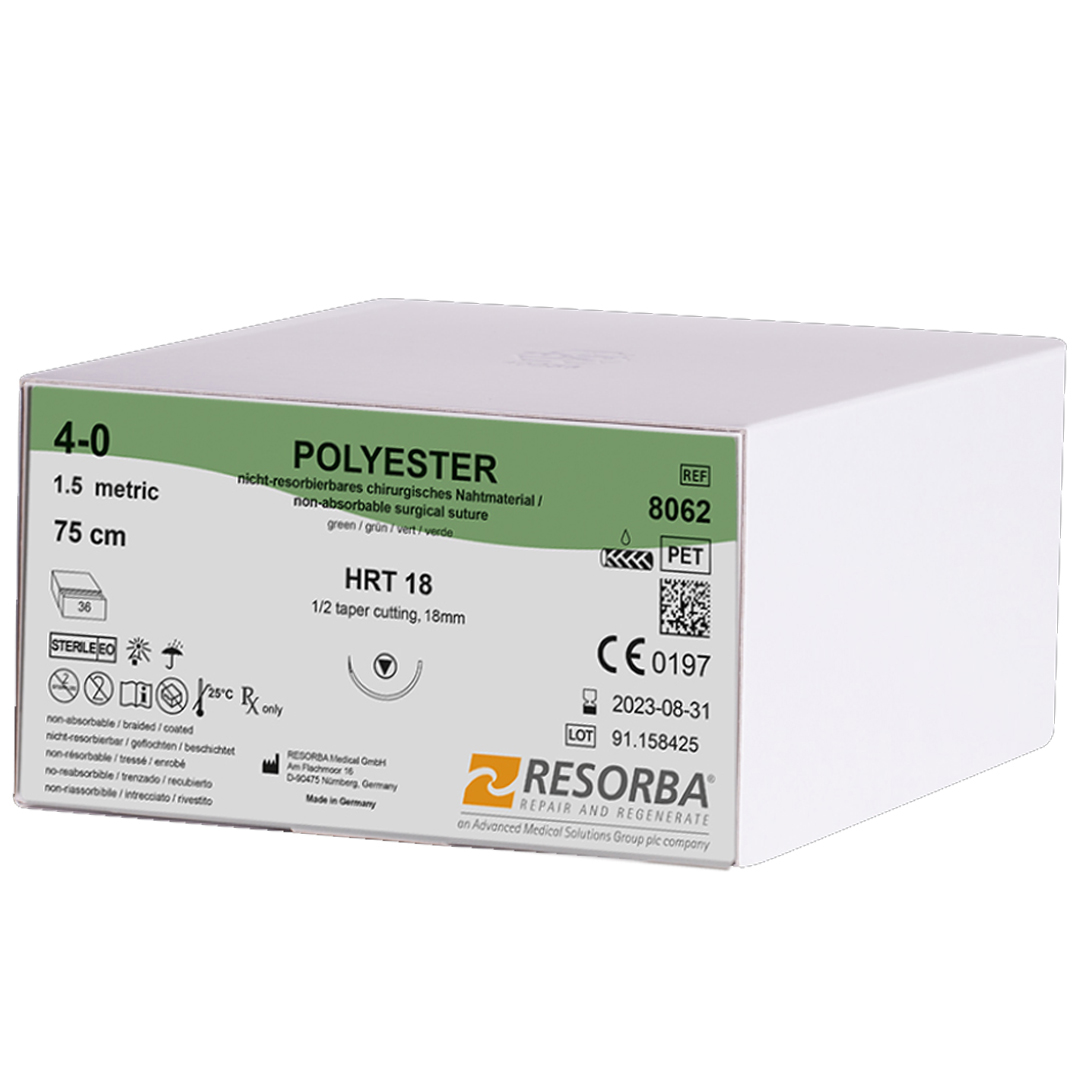 Полиэстер HR 22 1.5 ЕР 4-0 USP 0.75 m. 3. s-80210