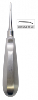 Люксатор 2 мм изогнутый