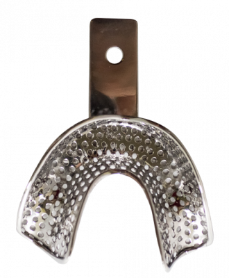 Слепочна ложка для нижней челюсти перфорированная